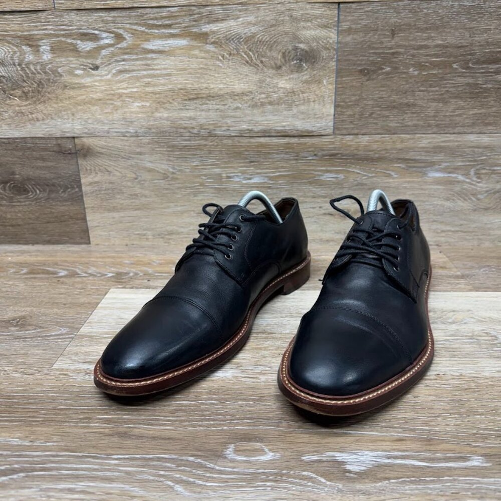 Blake McKay T9 Black Leather Cap Toe Oxford Shoes Men's Size 9.5